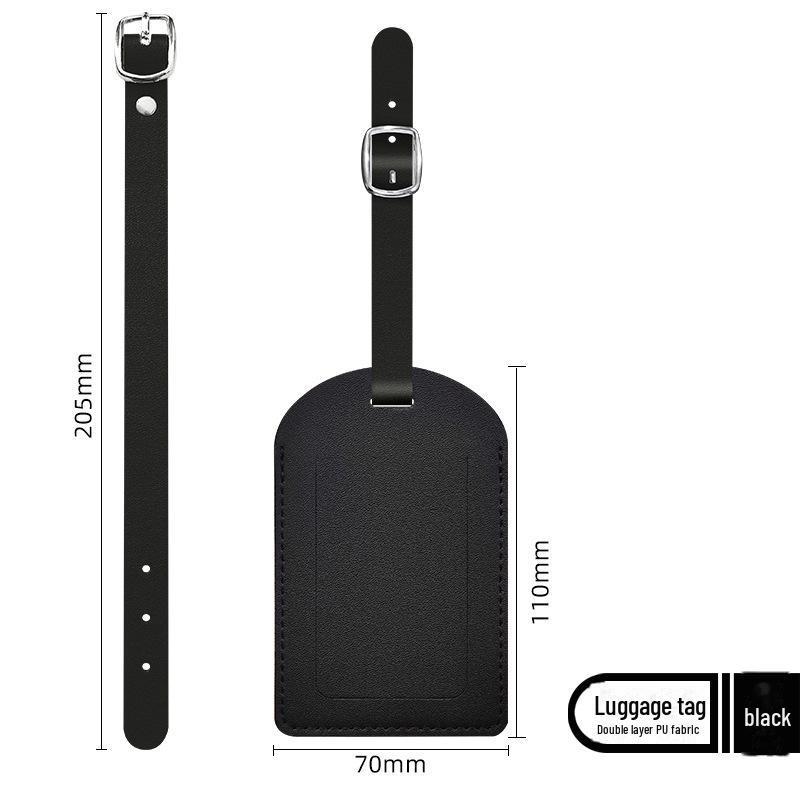 Шикарная бирка для багажа PU Li: Утолщенный, анти-потеряющийся, легкий, однотонный с логотипом