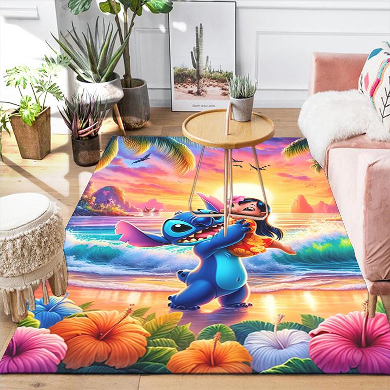 1Pc Lilo Stitch Adventure Rug, Office Carpet Indoor Outdoor Doormat, Non-Slip Soft, Living Room, Christmas Halloween Gift. M928611