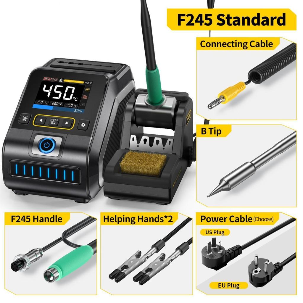 FNIRSI DWS-200 Digital Soldering Station 200W Thermostatic Electric Soldering Iron Kit