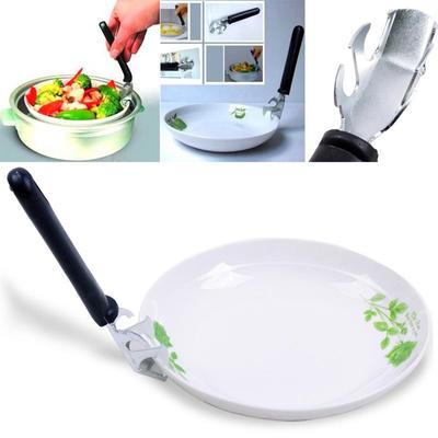 Захват из нержавеющей стали, держатель для горячих мисок, зажим для тарелок, зажим для сковородок, зажим для горячих тарелок, кухонный инструмент