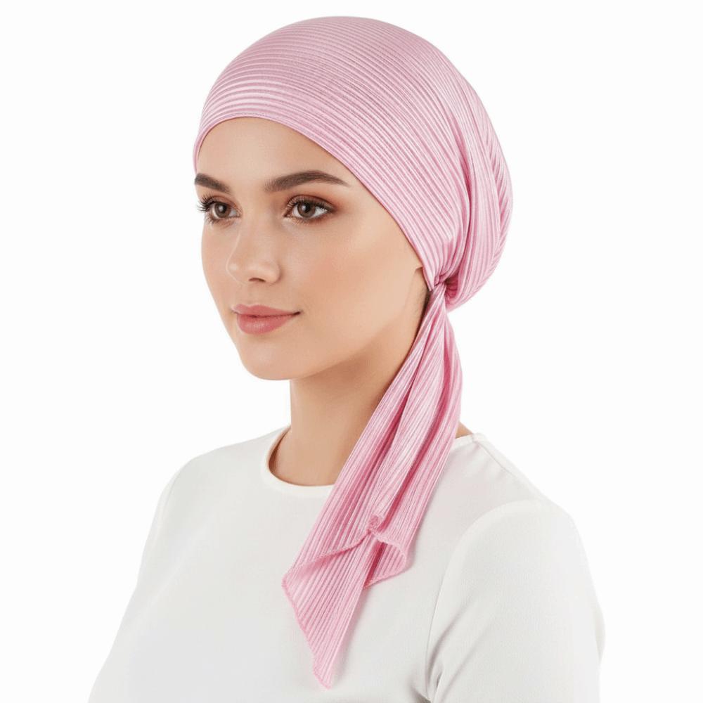 Soft Muslim Headscarf Hat Elastic Cotton Lady's Muslim Hijab Fashion Turbantes Caps  Muslim Hijabi