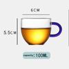 6 шт. / Кофейная чашка Высокоборосиликатное термостойкое стекло Маленькая чашка Утолщенная термостойкая