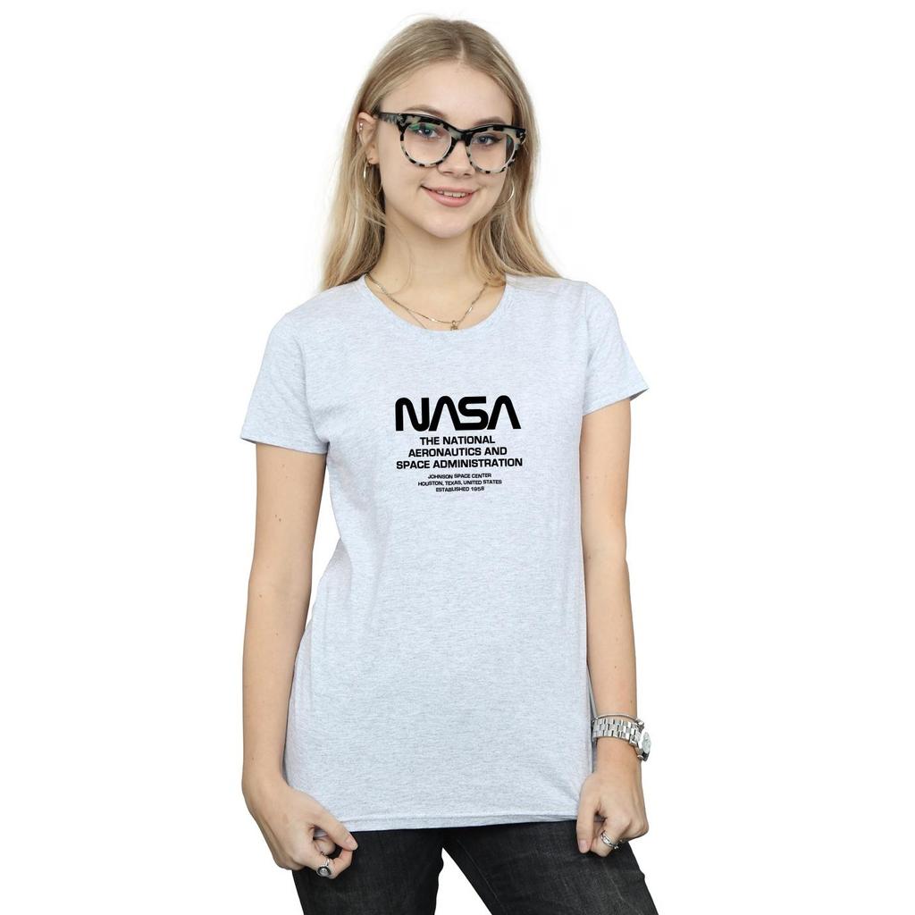 NASA Womens/Ladies Worm Blurb Cotton T-Shirt