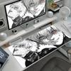 Черно-белый аниме коврик для стола Tokyo Ghoul Коврик для мыши Kaneki Ken Компьютерный Геймерский Нескользящий Коврик для мыши HD XXL Коврик для стола с клавиатурой ПК Игровой коврик