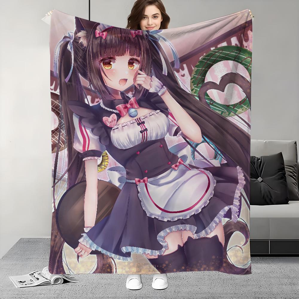 Плед N-Nekopara-S Легкий Дизайн Для Общежитий, Дневного Сна, Гостиной, Офиса, Дивана, Всесезонный