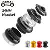 MUQZI 1 1/8" 34MM Headset For 28.6mm Threadless Straight Tube Fork MTB Road Bike Semi Integrated Internal 34MM Headset