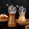 Деревянная и акриловая ручная мельница для перца для кухни и ресторана