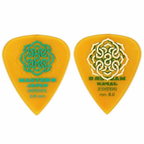 MASTER 8 JAPAN IFHPR-TD080 INFINIX TEARDROP Hard Polish with Rubber Grip 0.8mm Guitar Picks x 10