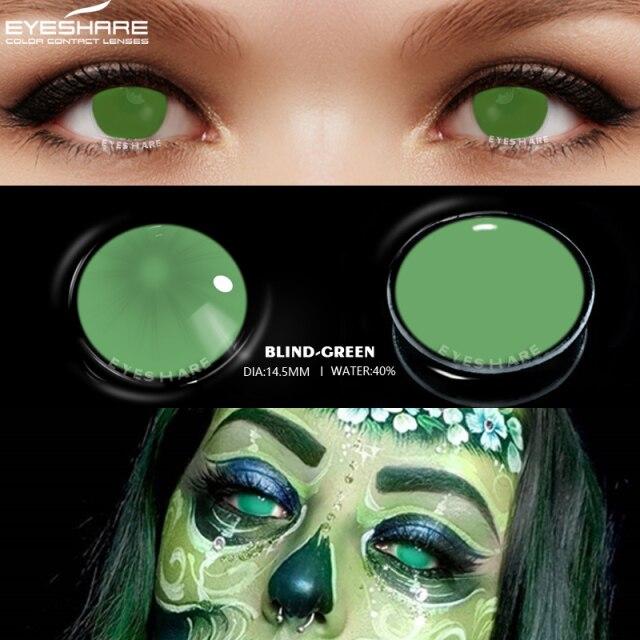 Eyeshare Цветные контактные линзы для глаз Аниме Косплей Цветные линзы Сине-зеленые линзы для зрачков Контактные линзы Красота макияжа