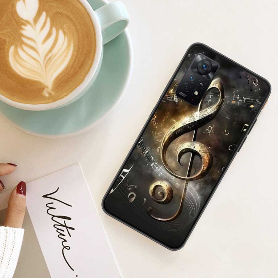 Музыкальный чехол для телефона с клавишами пианино Для Redmi 13C 14C Note 13 14 Pro 5G Plus 12 12C 10 10A 10C 9 9A 9C 9T 8 8A K70 Pro Xiaomi Чехол Si