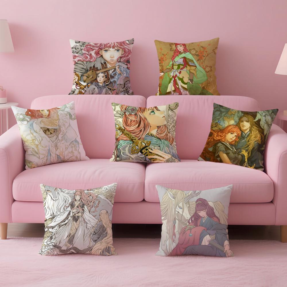 Beautiful Cool Comics The Twelve KingdomsK Cushion Cover Pillow Case Soft Skin Friendly Fabric Concealed Zipper