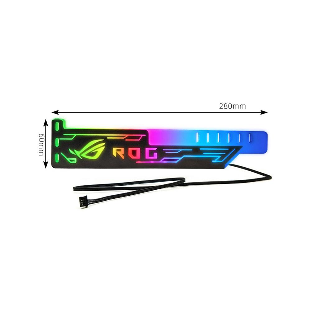 Подставка для видеокарты RGB25 RGB, цветная горизонтальная, 12 В, 4 контакта, со светодиодной подсветкой, держатель карты