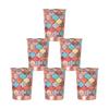 Copper Printed Design 250ML Water Glass with Rust Proof Protection for Home and Office Use Ayurveda and Yoga Health Benefits Glass Set of 6