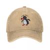 Noot Noot Pingu Забавная бейсболка в стиле ретро, винтажная джинсовая кепка Snapback с потертостями для мужчин и женщин, уличная летняя регулируемая кепка, кепка