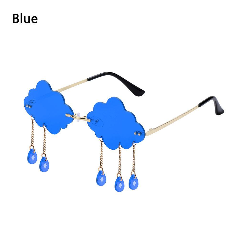 Clouds Lightning Sunglasses for Women 90s Sun Glasses Rimless Sunglasses Disco Party Funny Glasses Colorful Retro Sunglasses