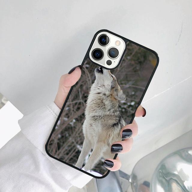 Animal The Wolf Howl Phone Case Cover For iPhone 16 15 14 SE 2020 XR XS 11 12 13 Mini Pro MAX Plus