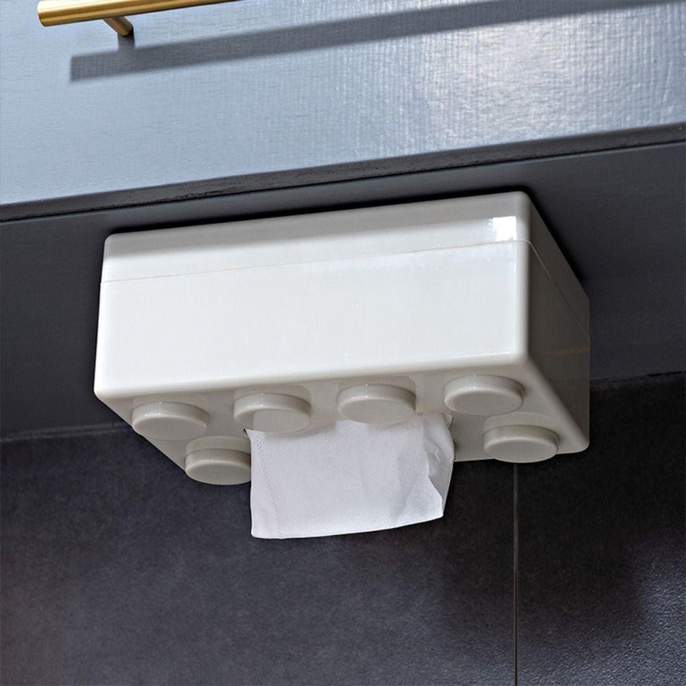 Съемная коробка для салфеток в форме строительного блока, контейнер для хранения салфеток из АБС-пластика, органайзер для коробки для полотенец для лица