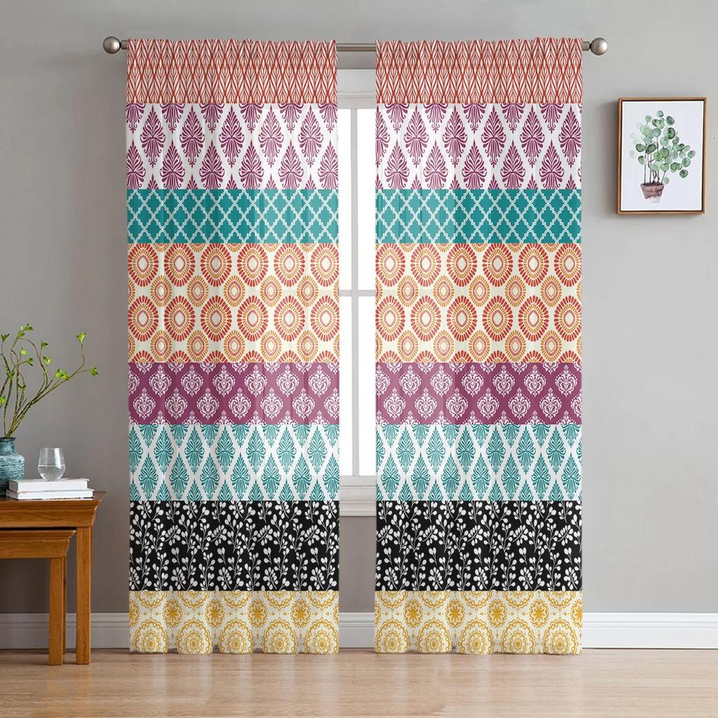 Желто-серые полосатые тюлевые шторы с геометрическим рисунком для гостиной, кухни, современные оконные занавески из вуали