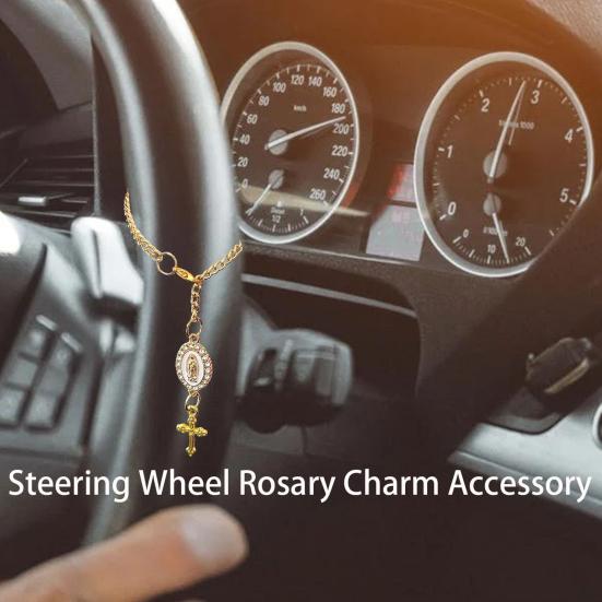 Подвеска-четки на руль, католические четки, подвеска, аксессуар для подвешивания, крест, Дева Мария