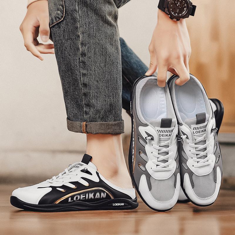 Мужская спортивная обувь, летние сандалии, тапочки, сабо, мюли с открытой спиной, повседневная обувь, кроссовки больших размеров для студентов, большие размеры