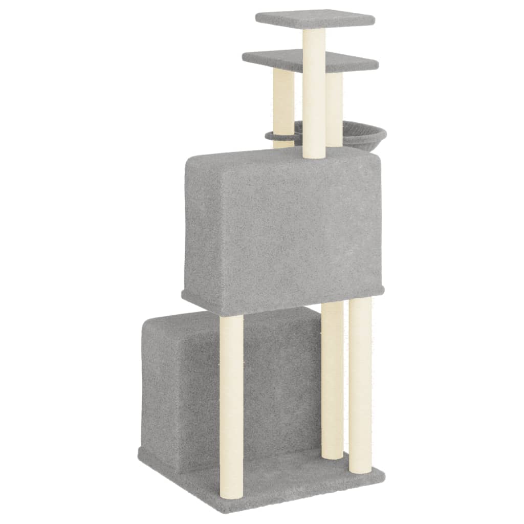 Scratching Post with Sisal Scratching Posts Light Grey 122 cm