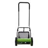 5-Blade Wheeled Lawn Mower Manual Reel Push Walk Behind Dual Adjustable Height
