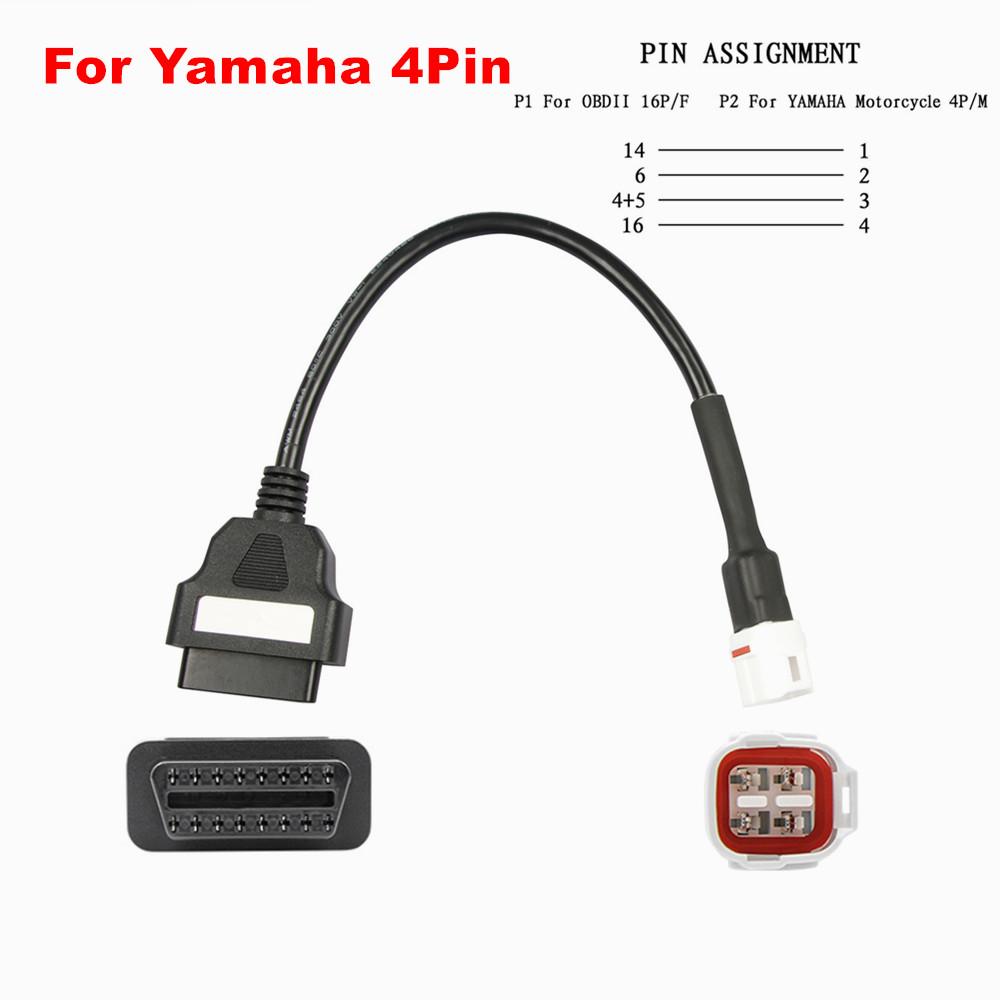 3 IN 1 Motorcycle Diagnostic Connector Cable For Yamaha 3pin 4pin for Honda 6pin OBD2 Cable Adapter OBD 2 Motor Extension Cable