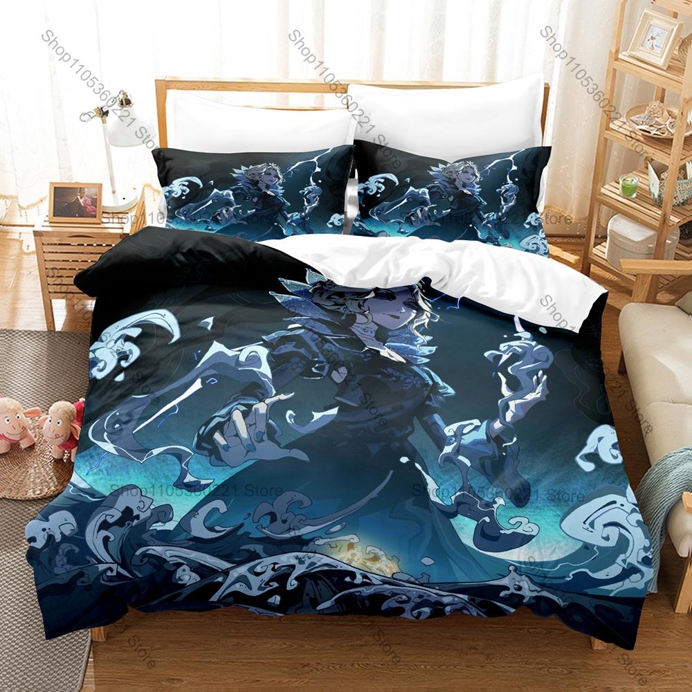 Cool Hot Game Identity V Bedding Set 3PCS Cartoon Kpop Duvet Cover Pillowcase Bed Set Home Textile For Boys Girls Bedroom Decora