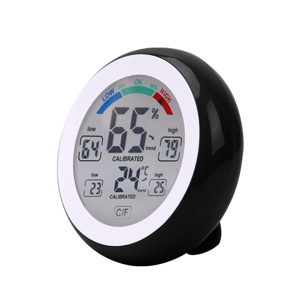Circular Temperature Humidity Meter Alarm Clock Electronic Clock Greenhouse