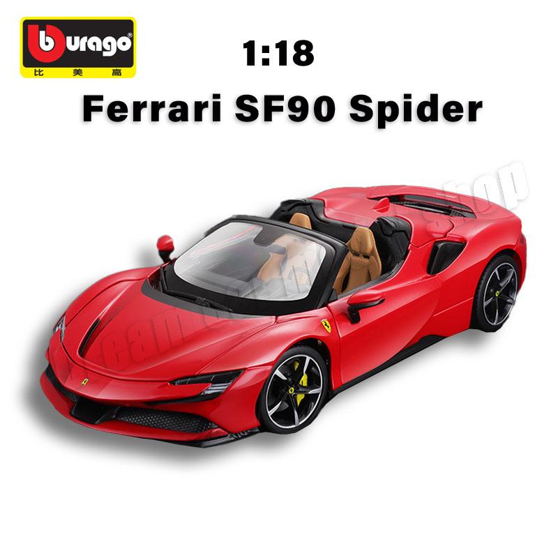 1:18 коллекционных моделей автомобилей серии Bburago Ferrari из легкого сплава, новый стиль Ferrari SF90 XX Stradale, литые под давлением миниатюрные модели машинок, игрушки