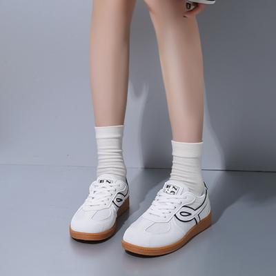 Модная новая обувь кэжуал на толстой подошве с круглым носком, весна-осень, самые продаваемые удобные элегантные спортивные туфли для женщин