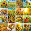 DIY Diamond Painting 5d Sunflower Full Round Drill Diamond Embroidery Cross Stitch Handicraft Wall Art Home Dec