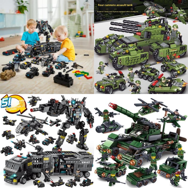 Конструктор Танк 8в1 Военный Тяжелый Танк Модель Конструктор Армейские Игрушки Мальчик