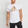 Adidas Спортивная футболка с коротким рукавом с принтом, мужские топы, белая CV4509