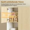 170 cm Kitchen Cabinet, Modern Cabinet with Open Compartment, Adjustable Shelves, Natural Wood Look