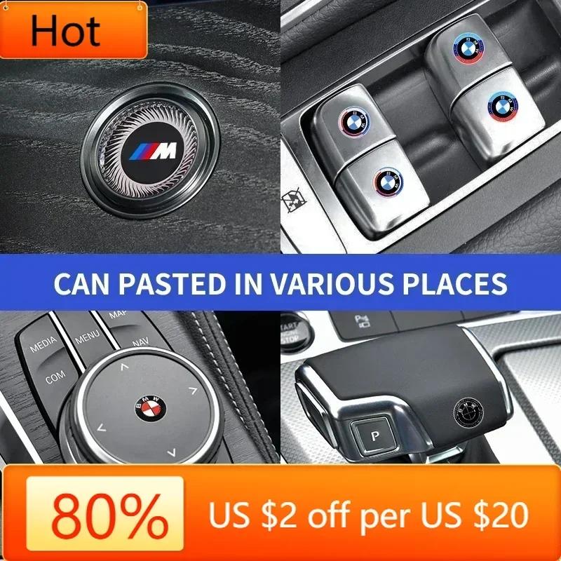QHIT7 Hots 2025 E60 E93 2025 For BMW M X3 X5 X6 Car Interior Sticker Central control Decals Emblem Badge Accessories For BMW M M1