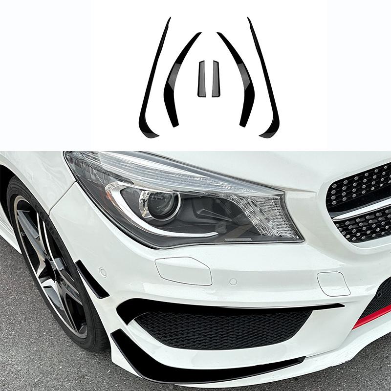 For Mercedes Benz CLA Class C117 AMG Line 2013-2015 Car Front Bumper Splitter Side Spoiler Air Vent Wind Knife Body Kits