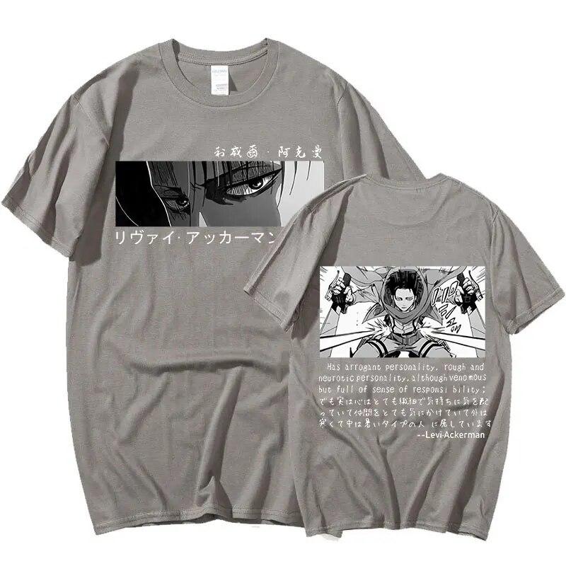 Аниме «Атака Титанов» футболка с принтом Levi Eyes с коротким рукавом унисекс женская футболка унисекс летняя одежда для косплея хлопковые топы больших размеров