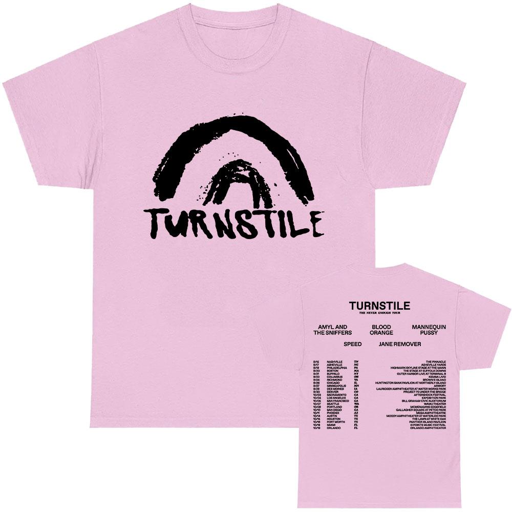 TURNSTILE NEVER ENOUGH T-shirt Men Clothing Hip Hop Summer Unisex Streetwear Cotton Loose Band Graphic Tshirts 2025 Album Tees