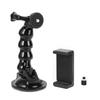 Кронштейн для камеры движения ABS Black Motion с гибкой присоской в виде змеи, фиксированное крепление с зажимом для мобильного телефона