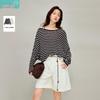 INMAN Gentle Off-Shoulder Knit Pullover