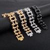 Men's Hip Hop 22mm Titanium Steel Bicycle Chain Bracelet