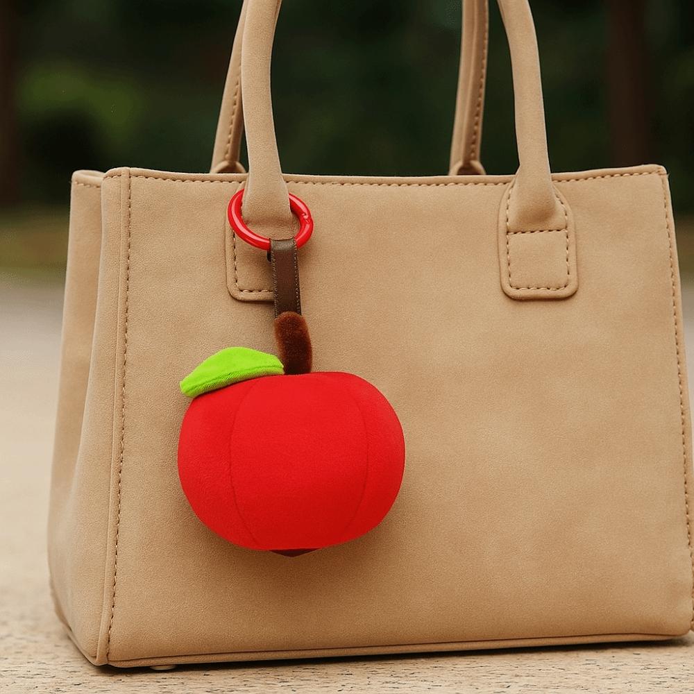 Cartoon Bag Pendant Mango Plush Key Ring Creative Fruit Key Chain  Women