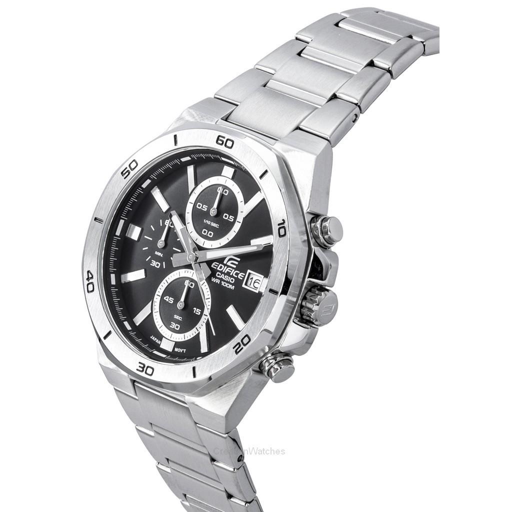 Casio Edifice Classic Standard Chronograph Аналоговые кварцевые мужские часы с черным циферблатом EFV-640D-1A 100M