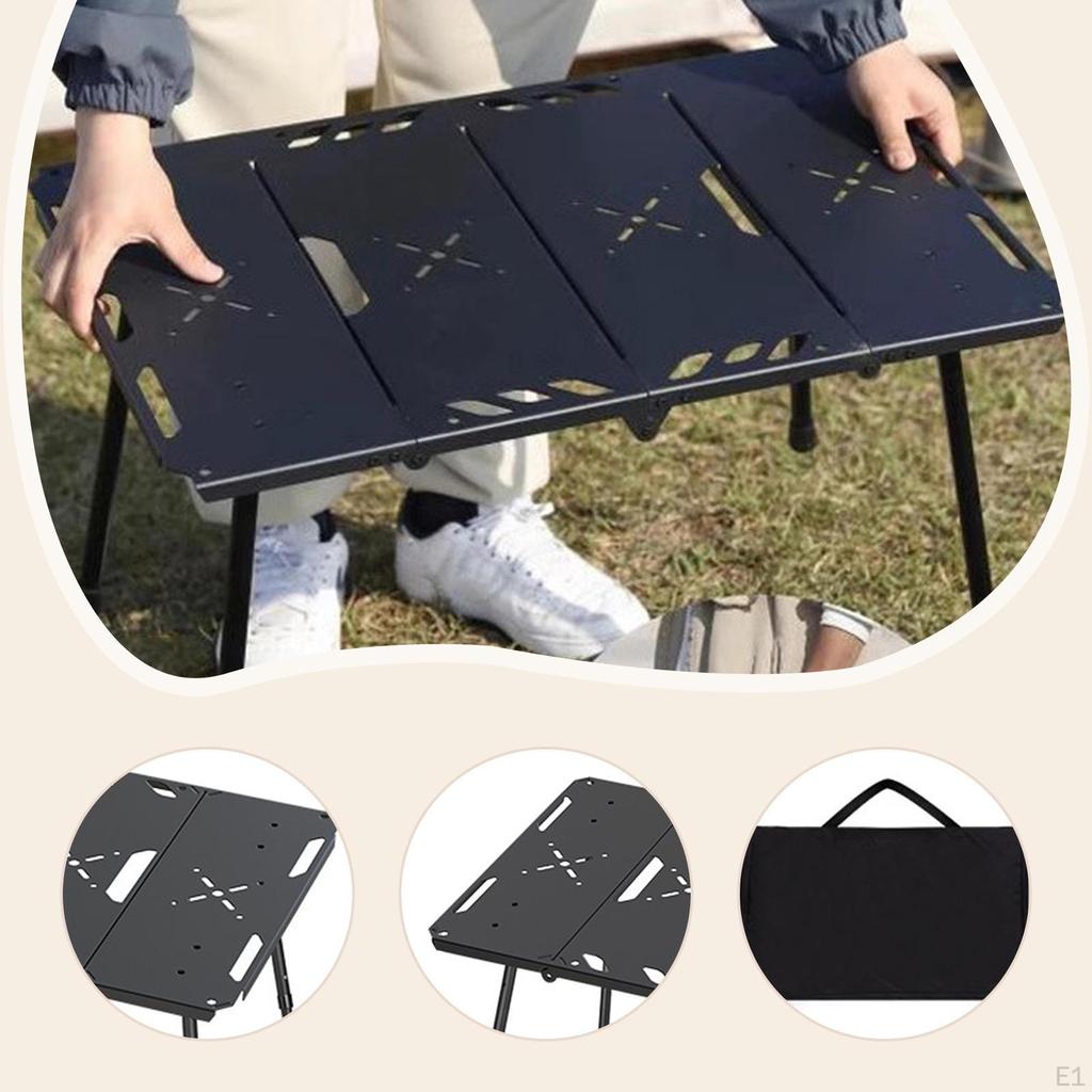 Стол для кемпинга из алюминиевого сплава для использования на открытом воздухе с сумкой для переноски и аксессуарами