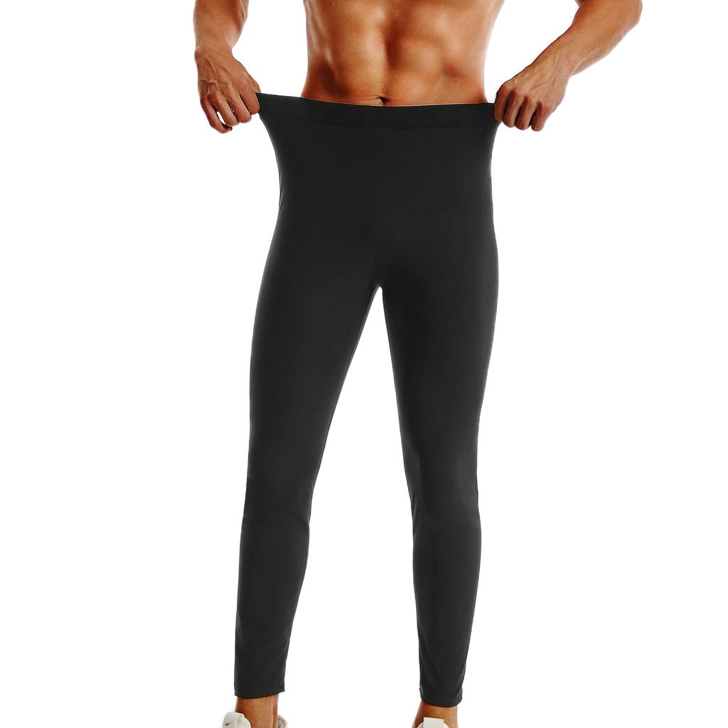 Мужские леггинсы для тренировок Спортивные штаны для сауны Компрессионные колготки для фитнеса Тренажерный зал Брюки для похудения Уловитель тепла Сауна Костюм для похудения Body Shaper Спортивные брюки