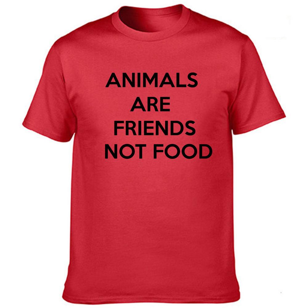 Animals Are Friends Not Food Graphic T Shirt Men S Tee Slogan Vintage Tops Tumblr Vegan