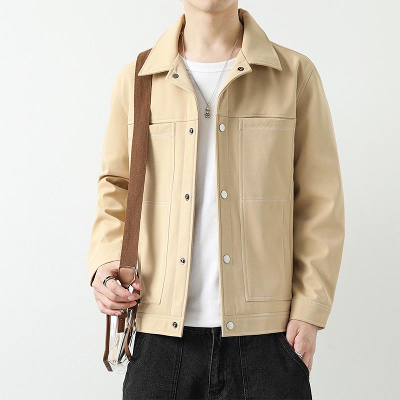 Весна и осень новый пиджак с лацканами мужская свободная рабочая одежда осень и зима слегка расклешенная верхняя одежда