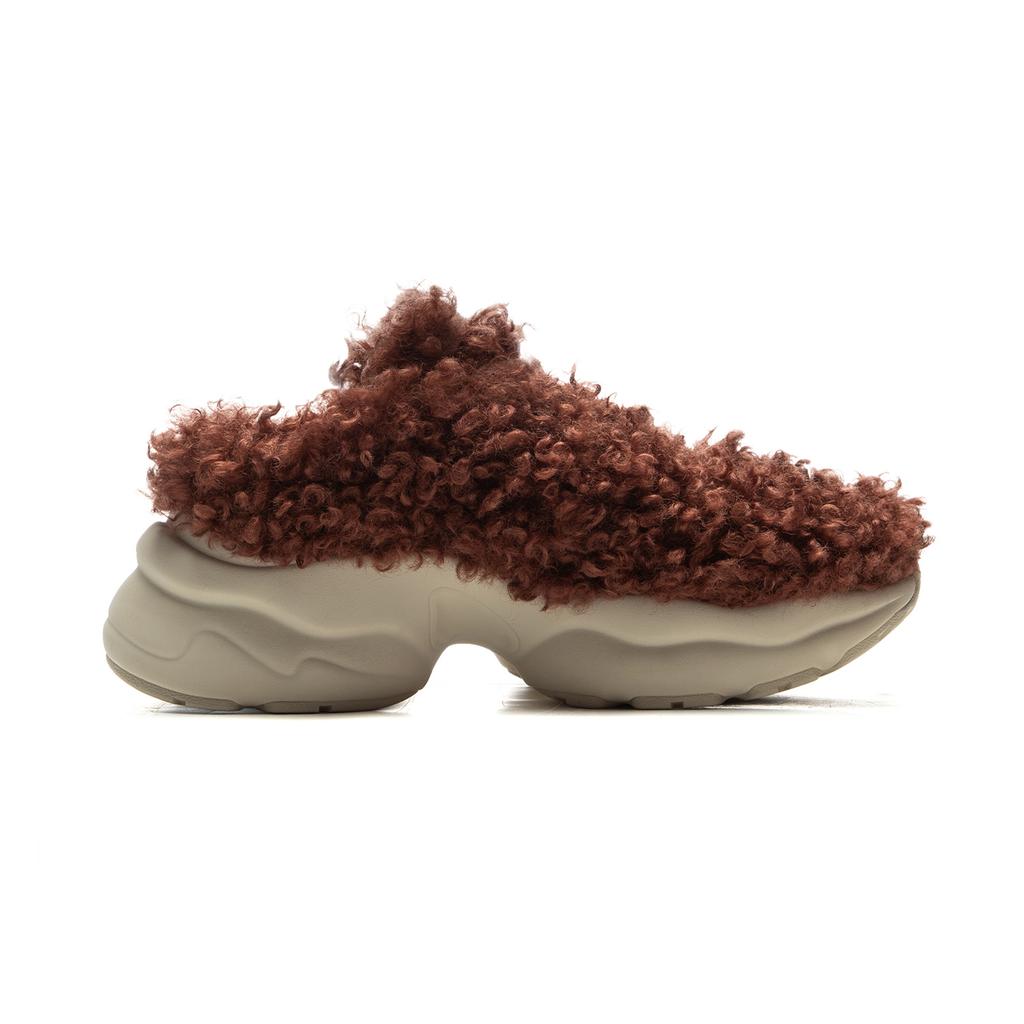 Li Ning Fabric Bubble Gum Fashion Versatile Fleece Non-Slip Wear-Resistant Low-Top Casual Shoes Women Casual Shoes Chestnut-Brown AGCU552-2