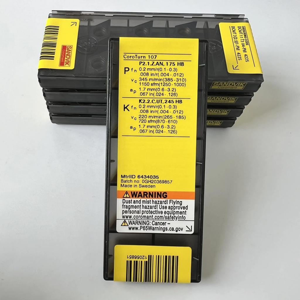 Original Sandvik / DCMT11T304-PM 4225  / CNC Lathe Carbide Blade 10 PCS